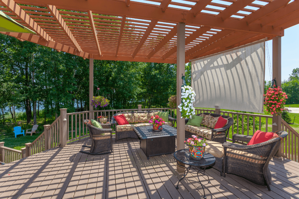 problems with composite decking outdoor living space with furniture and table custom built michigan