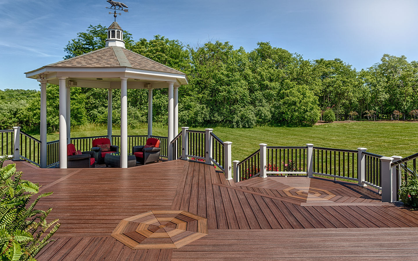 Trex deck with gazebo space
